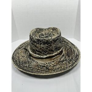 Ruediger Handmade Straw Sun Hat – Wide Brim Western Fedora 100% Straw L